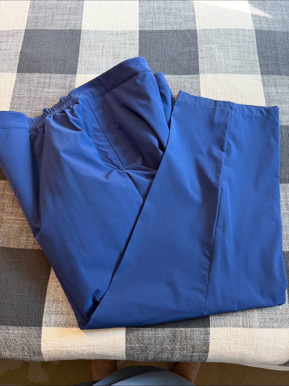 Women's Cropped Elastic-Waist Ankle Pants in Royal Blue